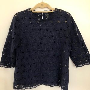 J Crew Collection Lace Blouse